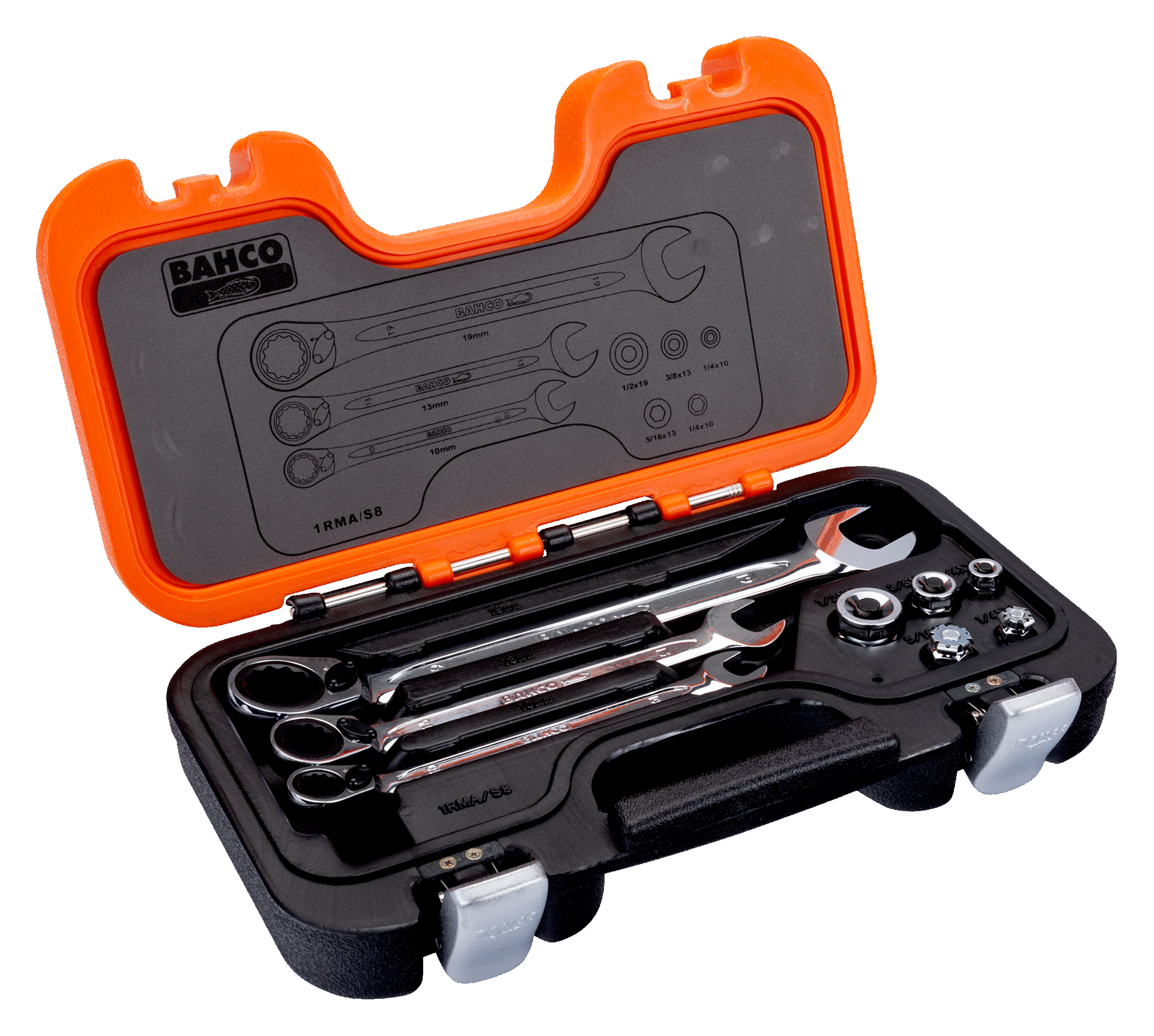 LLAVE COMBINADA JGO RACHET 8PZS REF. 1RMA/S8