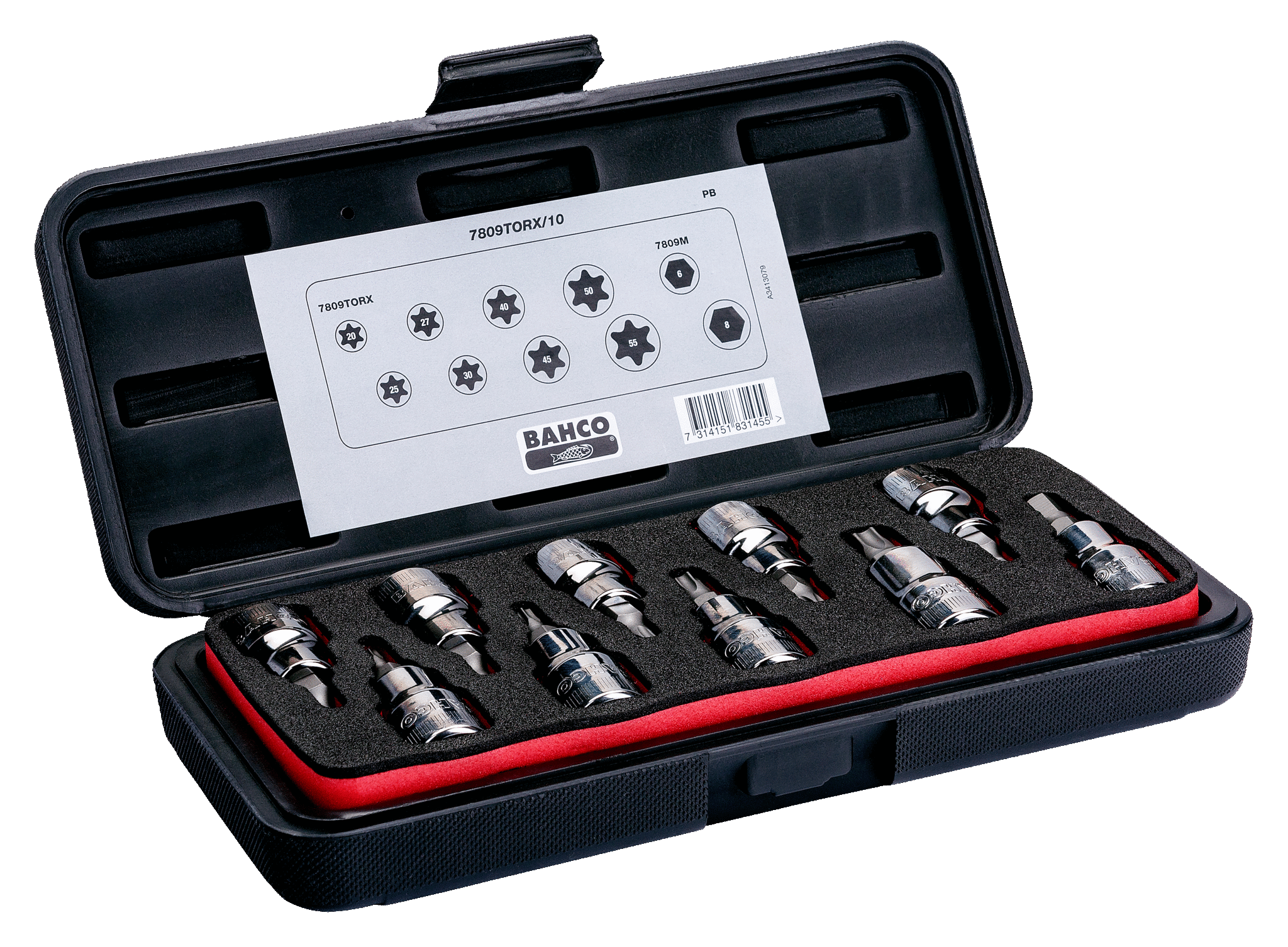 JUEGO DE COPAS 1/2 10 PZAS PUNTA TORX