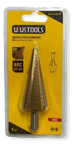 BROCA HSS ESCALONADA 1/4 A 1.3/8