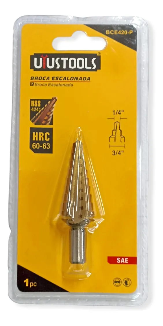 BROCA HSS ESCALONADA 1/4 A 3/4