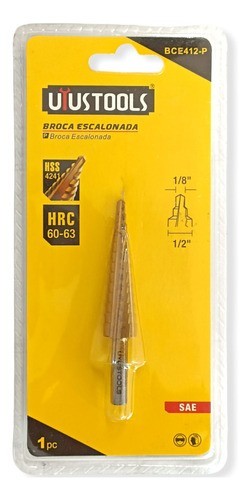 BROCA HSS ESCALONADA 1/8 A 1/2