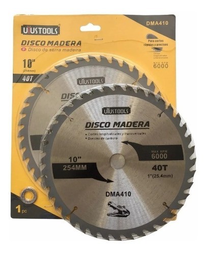 SIERRA CIRCULAR TUNGSTENO P.MADERA 10" X 40T