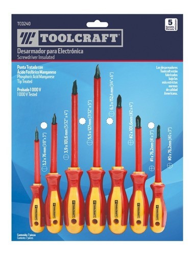 DESTORNILLADOR JGO 1000VOLT 7PZS REF. TC0240