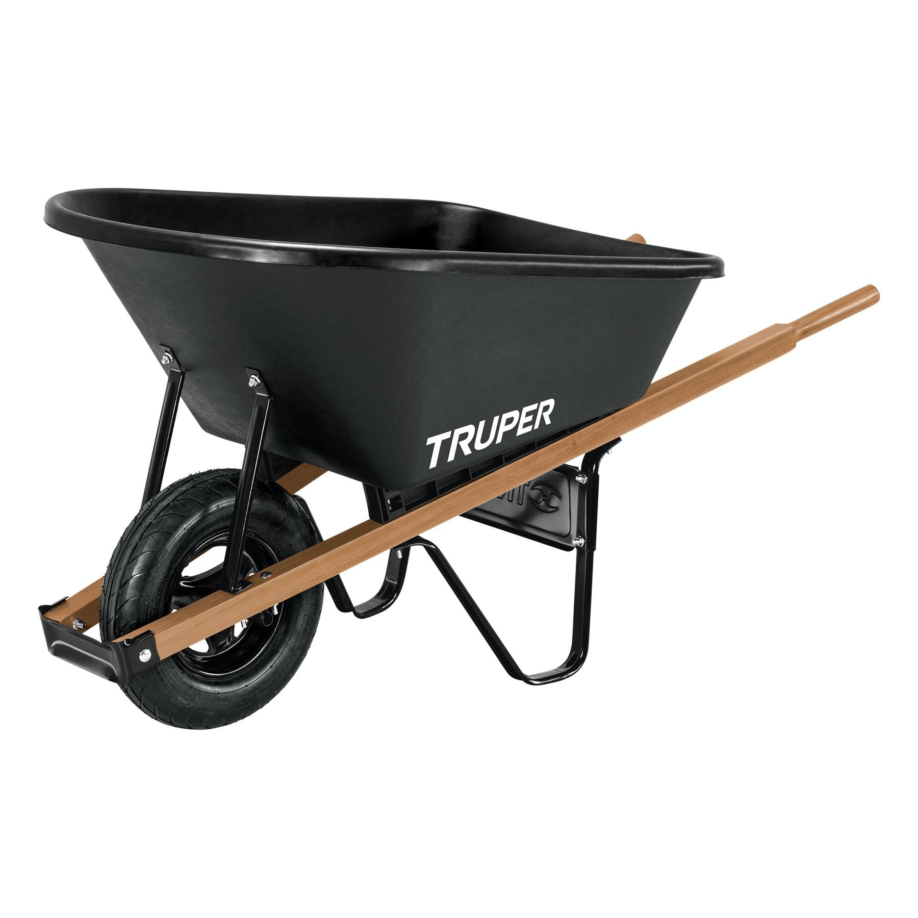 CARRETILLA PLATON PLASTICO RUEDA NEUMATICO CAP. 7 PIES CUBICOS