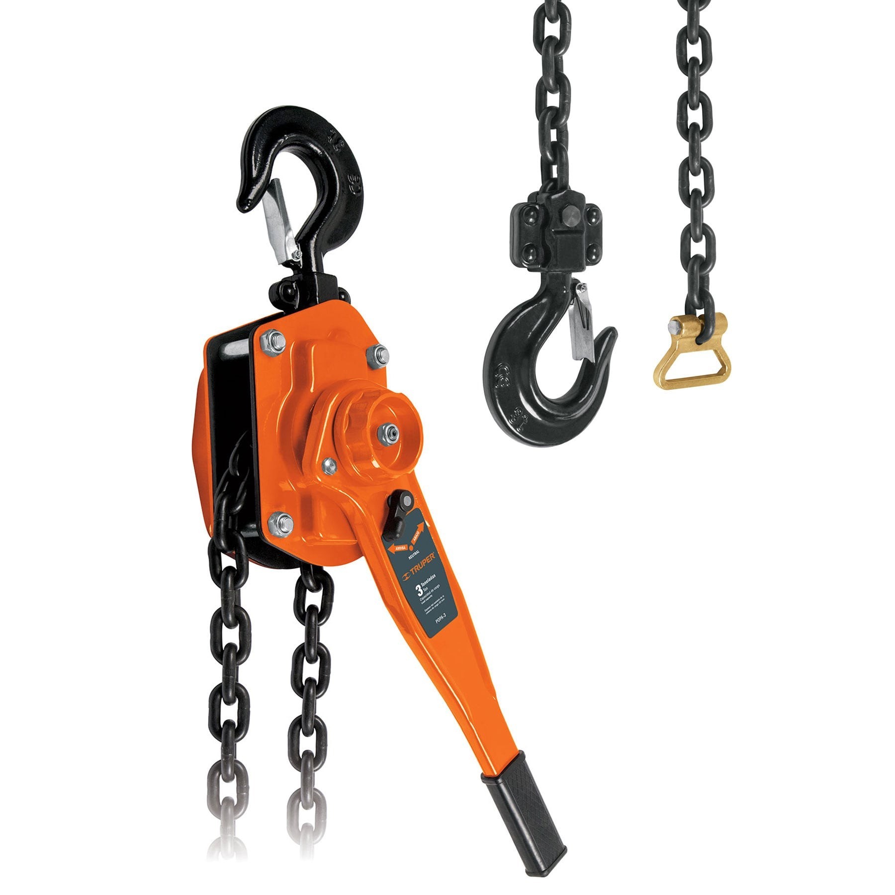 POLEA POLIPASTO C/PALANCA Y CADENA 3TON X 1.5M DE CADENA REF. 16843