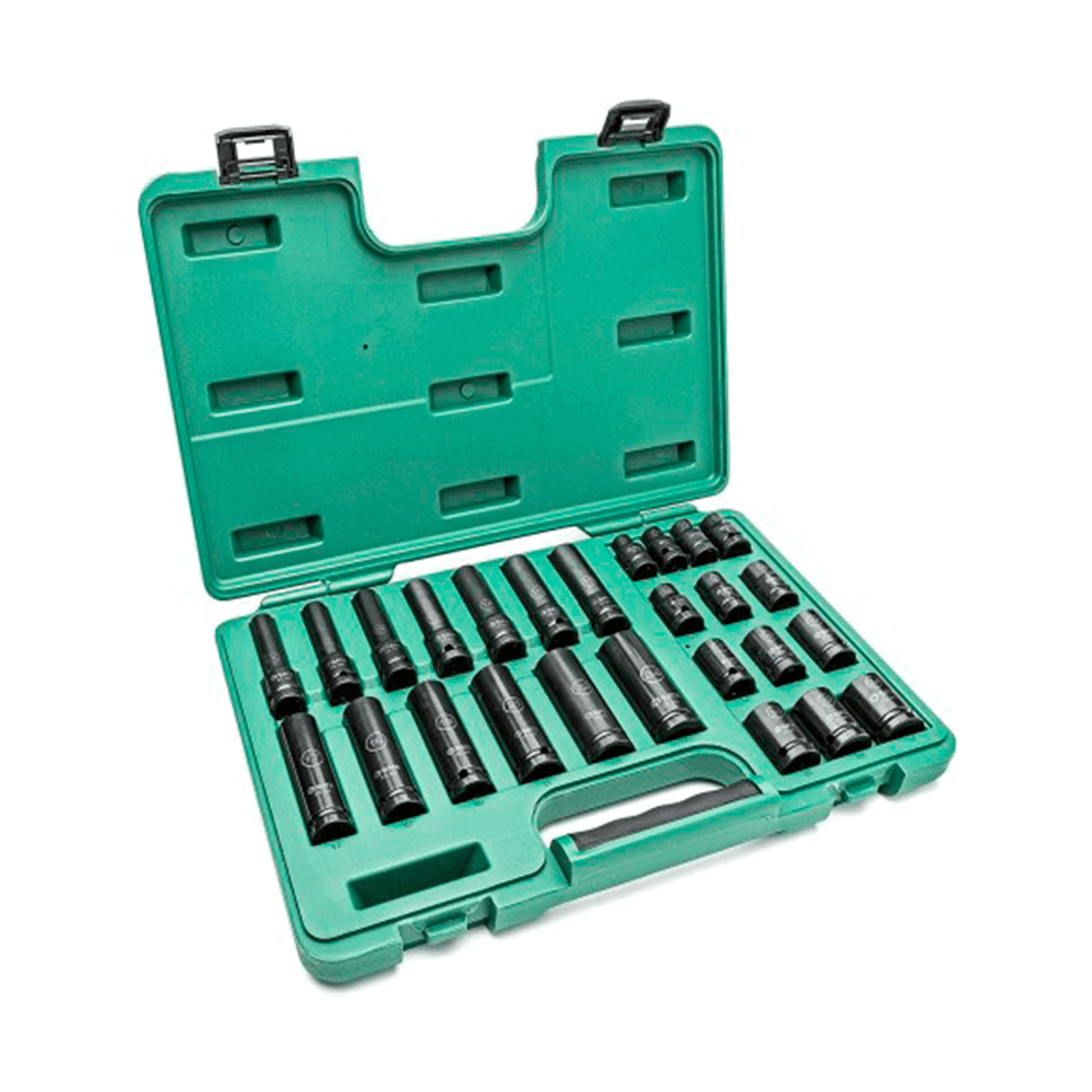 LLAVE COPA JGO IMPACTO CORTAS Y LARGAS CTE 1/2" X 26 PZS 10 A 24MM