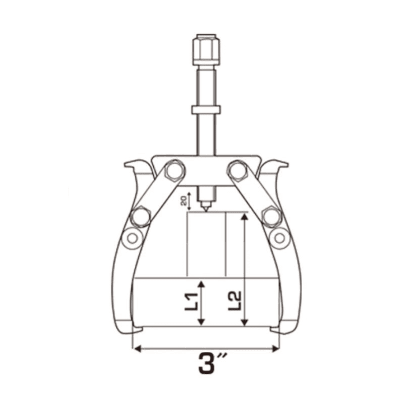 EXTRACTOR DE POLEAS 4" 2 PATAS
