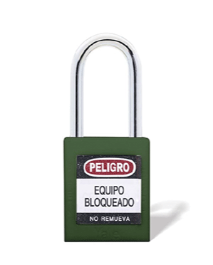 CANDADO DE SEGURIDAD ARCO ACERO CORTO 001 VERDE