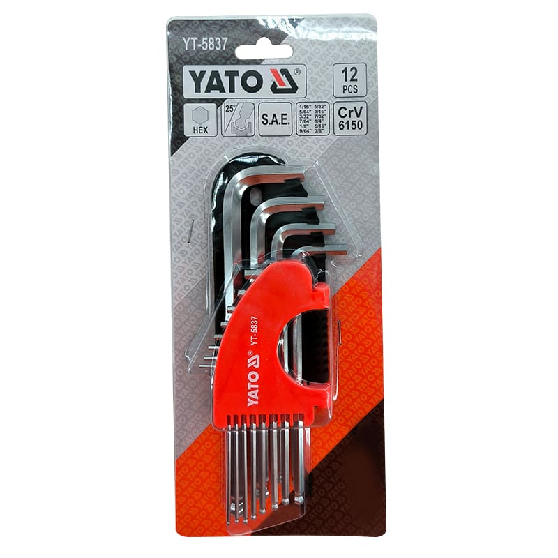 Llaves Bristol punta bola YATO 12 piezas