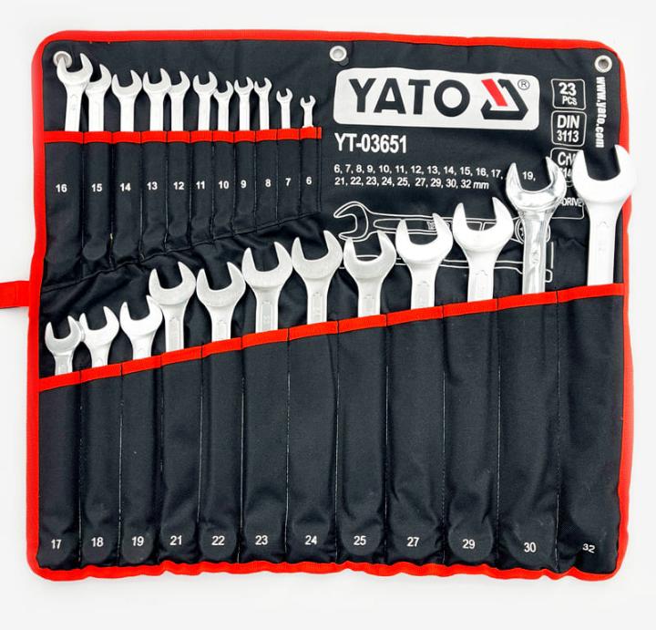 JUEGO DE LLAVES COMBINADAS MÉTRICAS 23 PZS (6-32MM) YATO