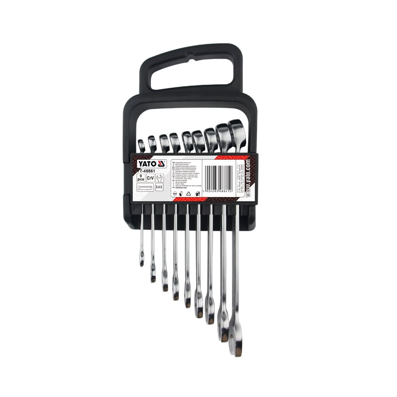 JGO DE LLAVES COMBINADAS 9 PZS (1/4" a 3/4") YATO