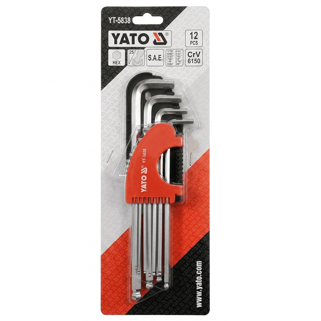 🛠️ FICHA DE PRODUCTO: JUEGO DE LLAVES BRISTOL EXTRA LARGAS PUNTA BOLA X 12 PZS  YATO