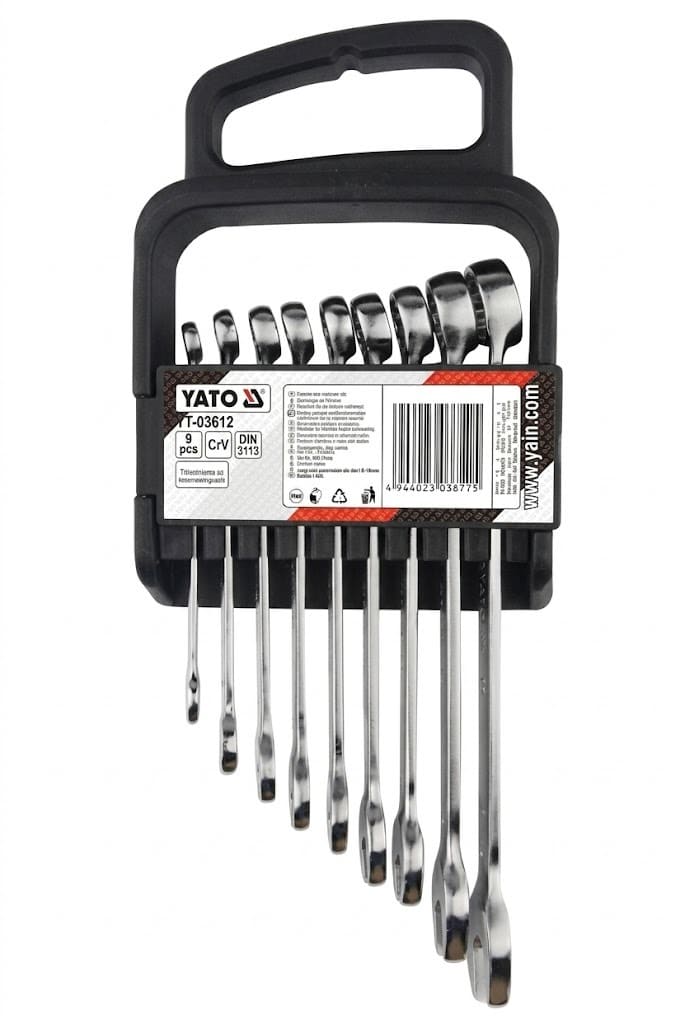 Juego de Llaves Combinadas 9 Piezas (8-19mm) YATO