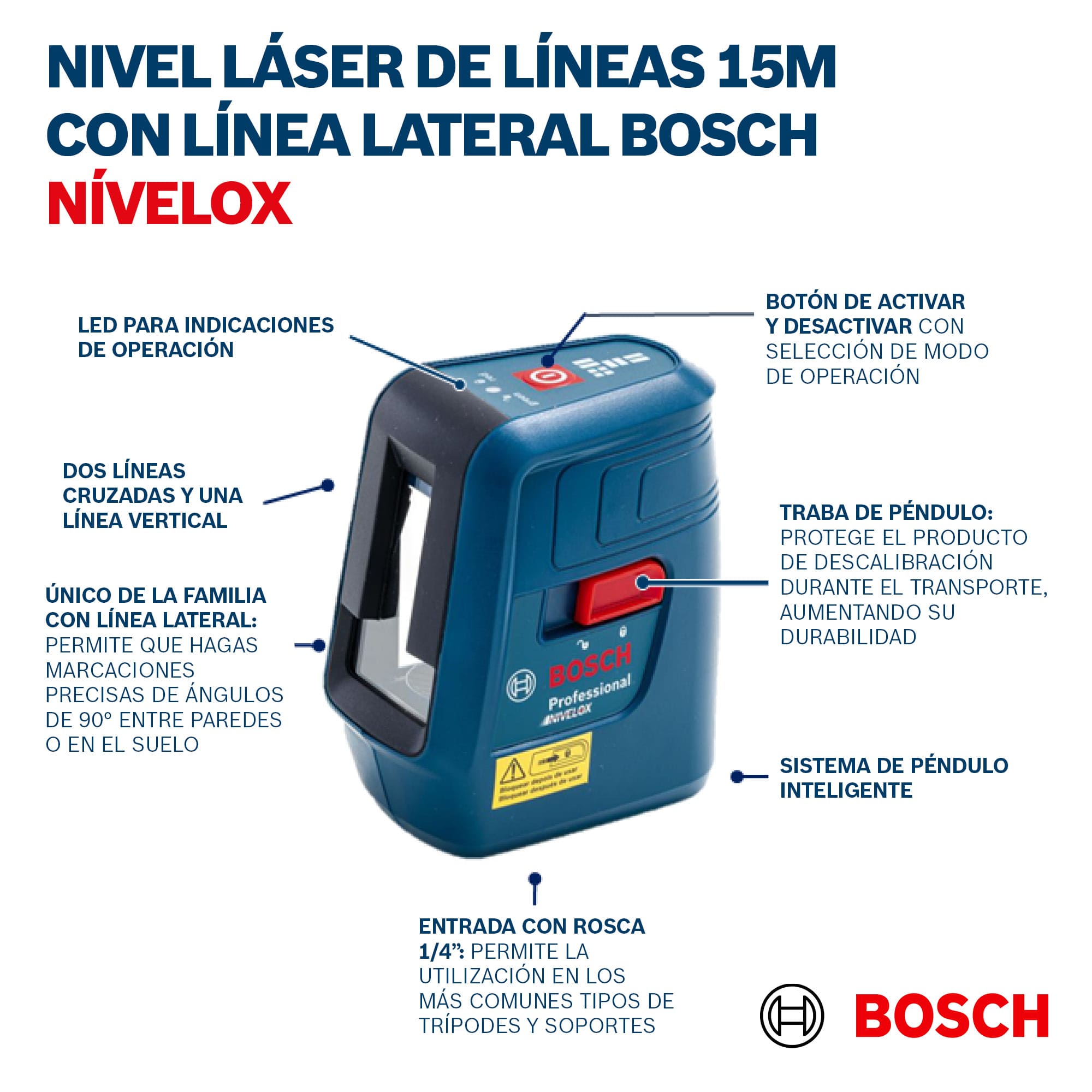 Nivel láser Bosch Nivelox Ferreteria Rhino