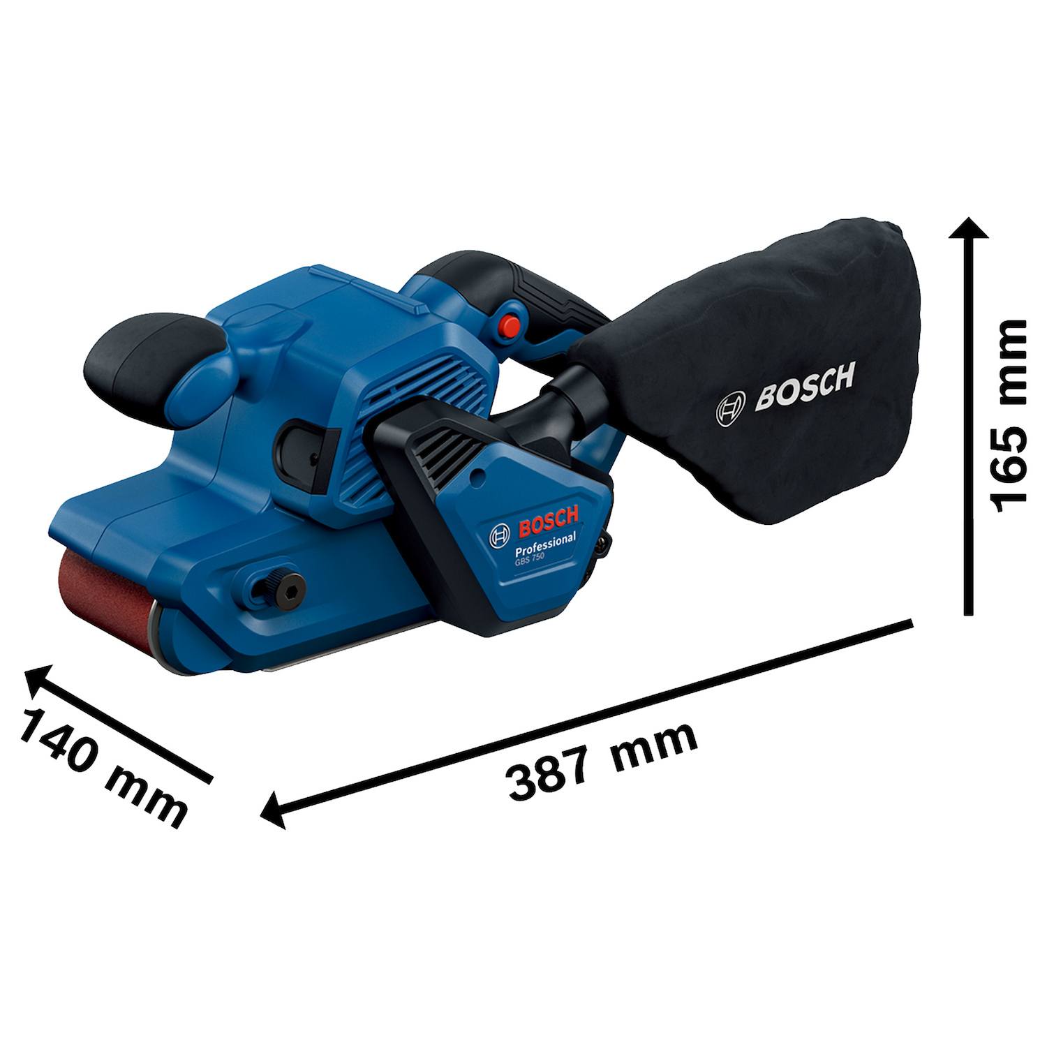 Lijadora de banda Bosch GBS 750 ferreteria rhino