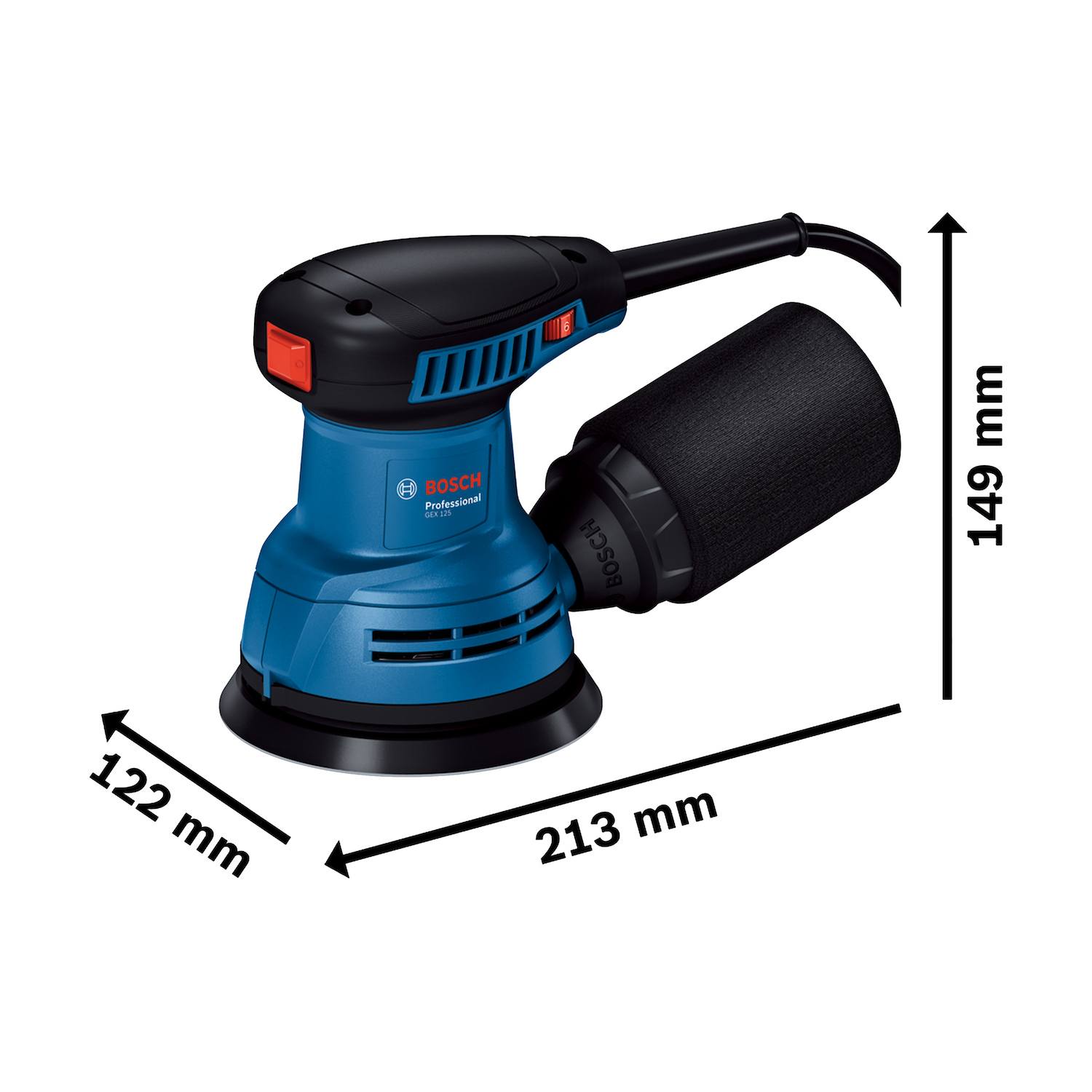 Lijadora roto orbital Bosch GEX 125 ferreteria rhino