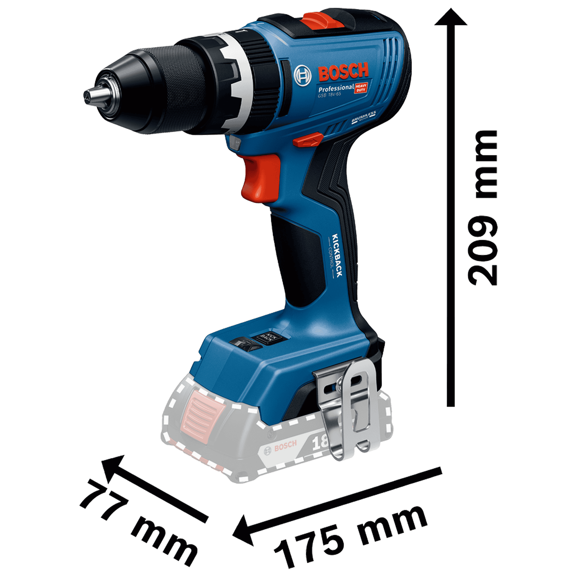 Taladro percutor Bosch GSB 185-LI ferreteria Rhino