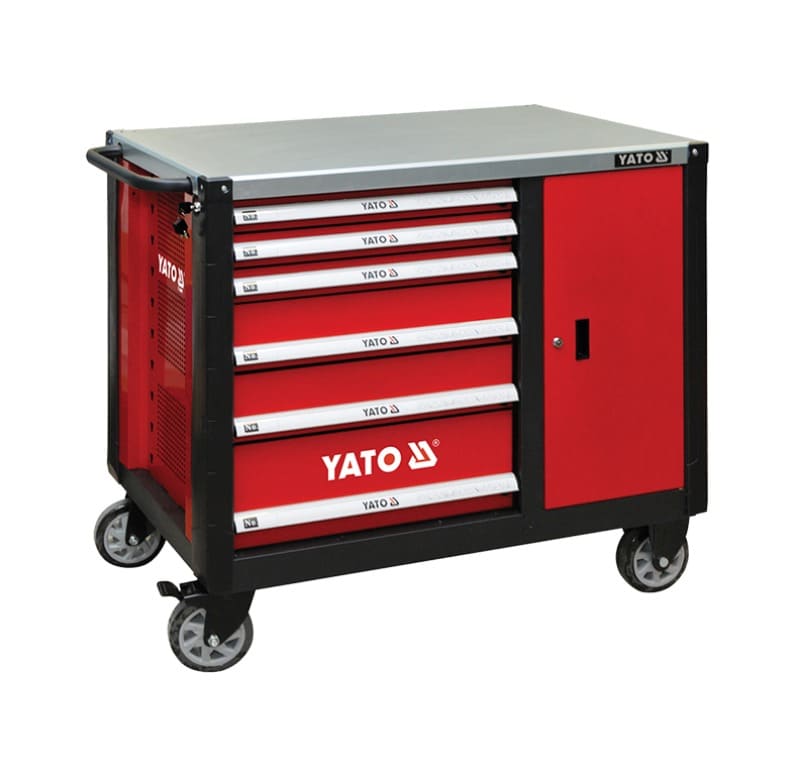Carro Gabinete Herramientas 6 Gavetas Puerta YATO
