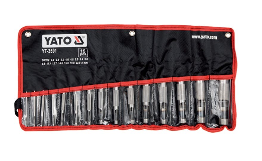 Juego de Sacabocados de Impacto 15 Piezas 2 a 22mm YATO
