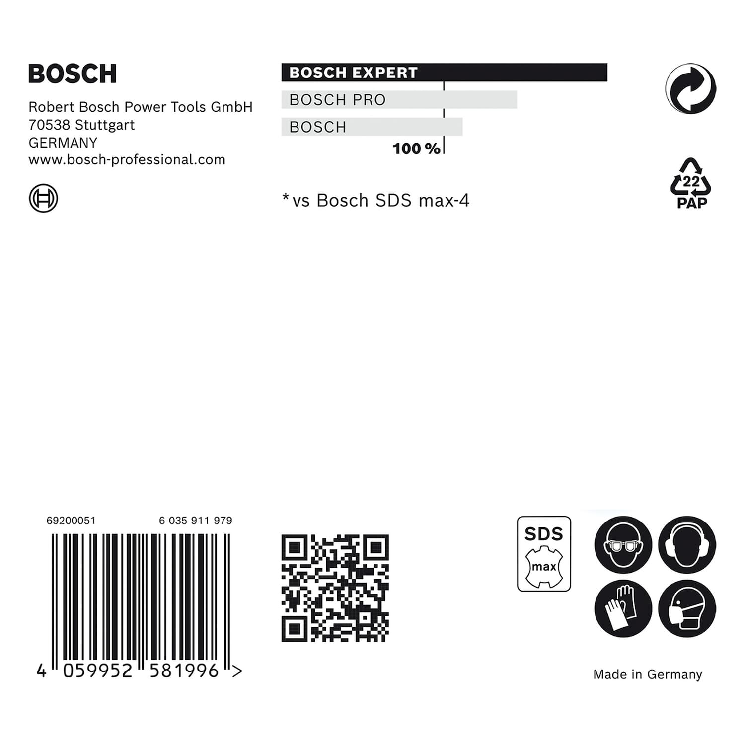 broca bosch expert sds max-8x 5/8 ferreteria rhino