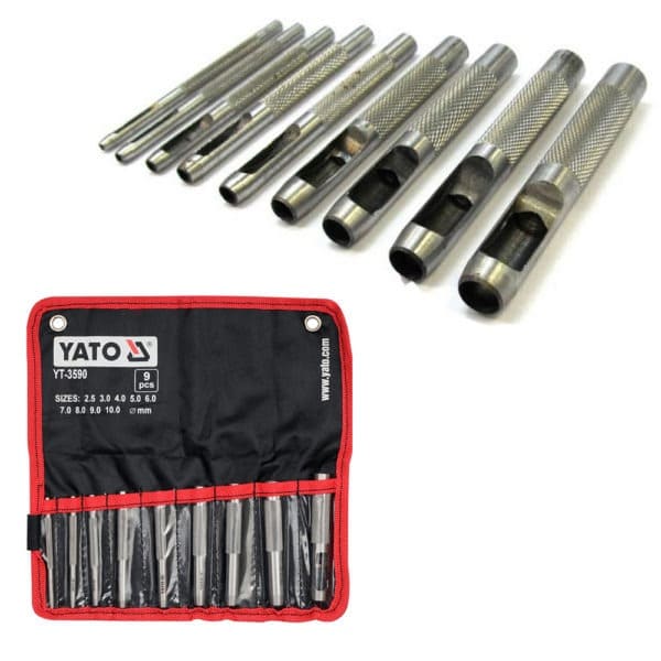 JUEGO DE SACABOCADOS DE GOLPE PROFESIONAL 9 PZS YATO - Image 2