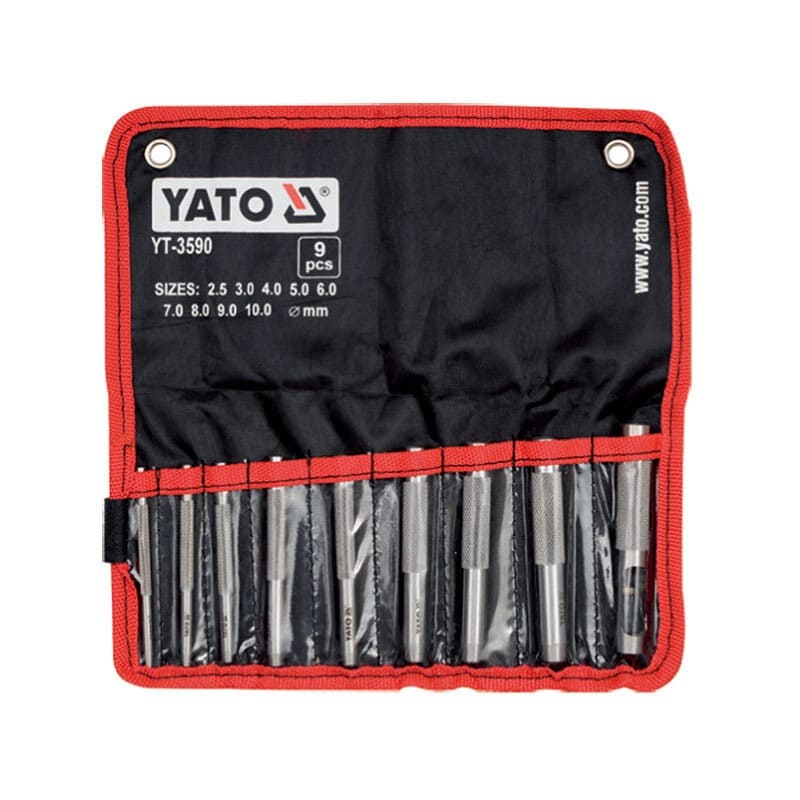 JUEGO DE SACABOCADOS DE GOLPE PROFESIONAL 9 PZS YATO