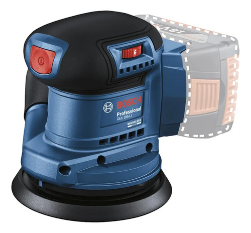 LIJADORA ROTO ORBITAL BOSCH GEX 185-LI 18V INALAMBRICA AZUL - Image 3
