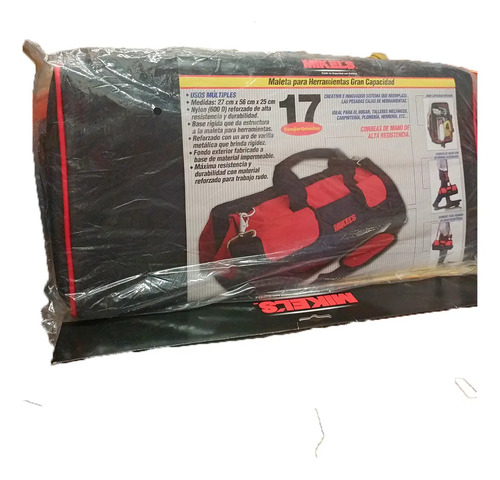 MALETIN DE LONA 27CMX56CMX25CM 17 COMPARTIMIENTOS MIKELS NEGRO - Image 2