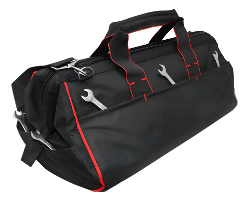 MALETIN DE LONA 27CMX56CMX25CM 17 COMPARTIMIENTOS MIKELS NEGRO