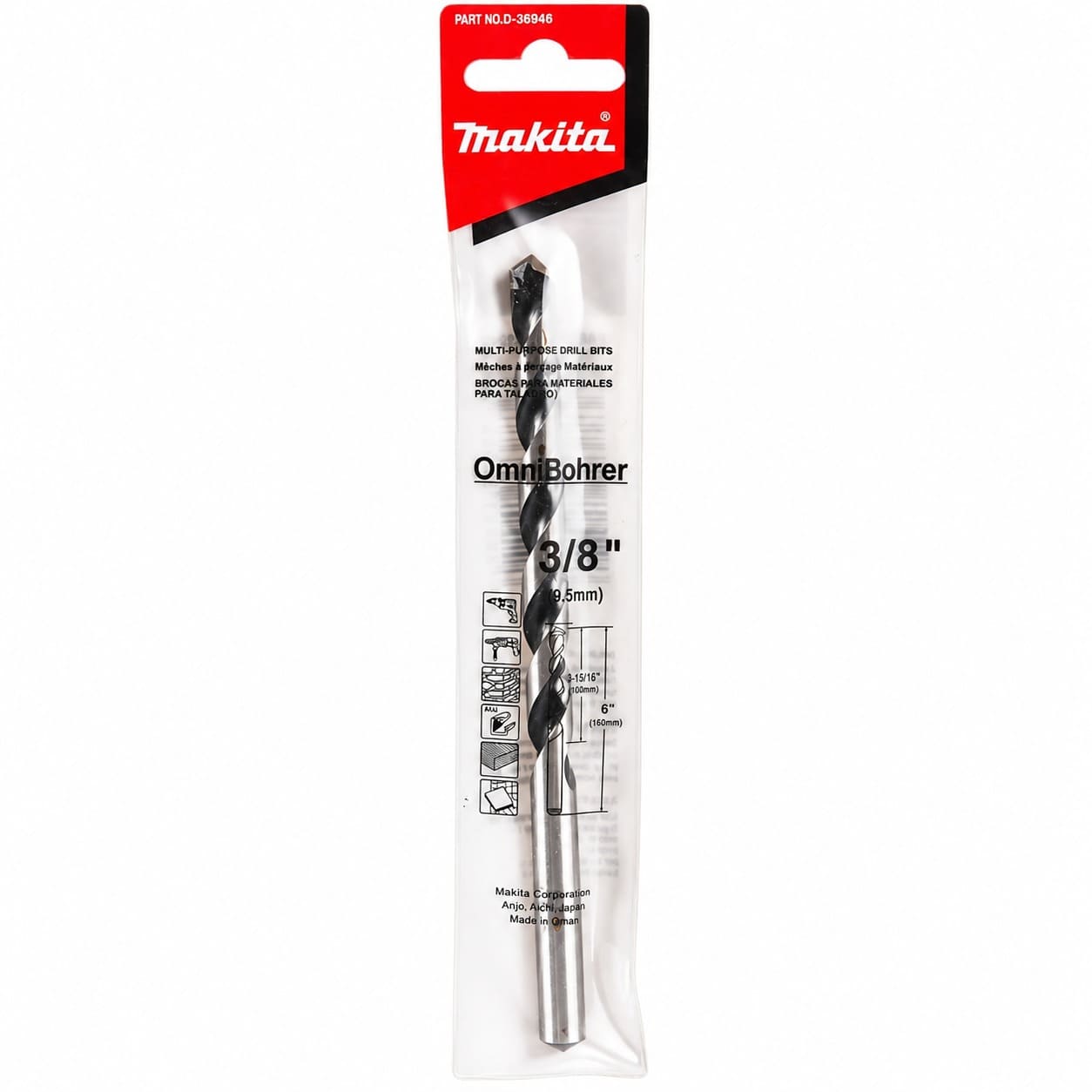 BROCA UNIPLUS MULTIPROPOSITO 3/8" X 6"