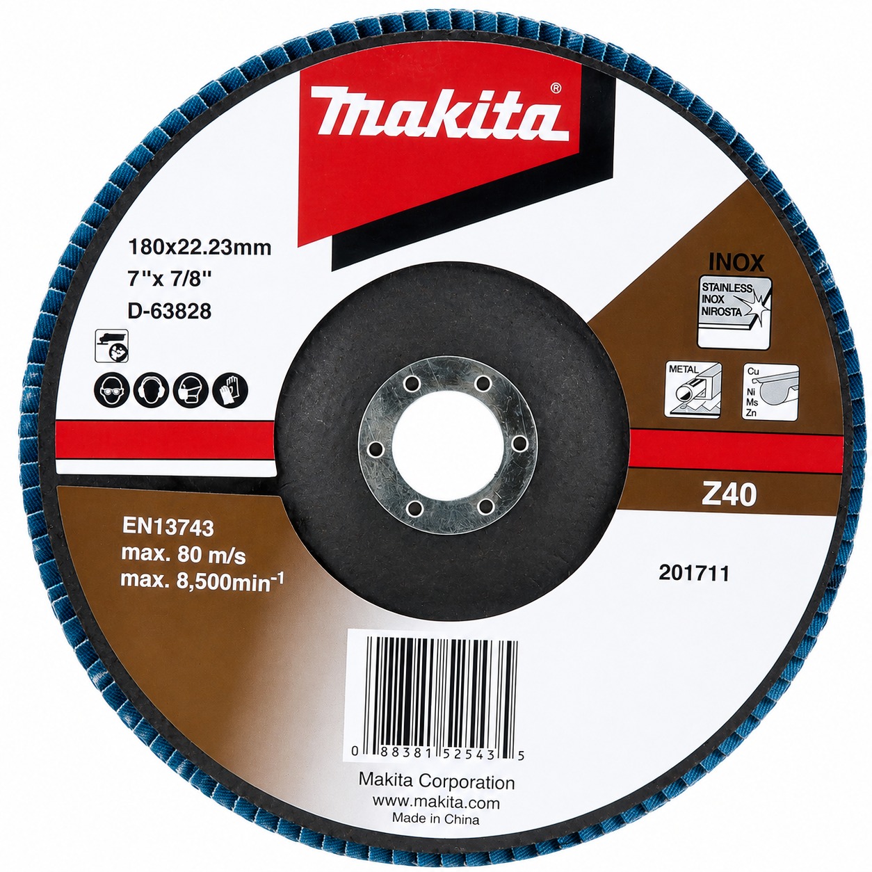 DISCO FLAP 7" ZIRCONIO GRANO 40