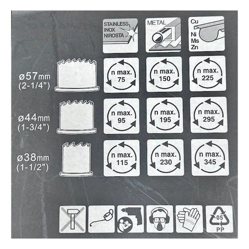 JUEGO SIERRA COPA SHEET METAL/METAL/ACERO MAKITA B38663 - Imagen 6