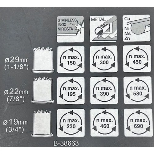 JUEGO SIERRA COPA SHEET METAL/METAL/ACERO MAKITA B38663 - Imagen 4