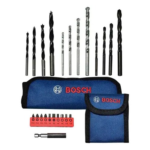 TALADRO PERCUTOR BOSCH GSB 185 LI +2 BATERIA+ 23 ACCESORIOS AZUL MARINO 18V 50/60 - Imagen 2