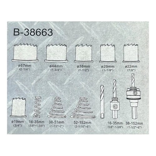 JUEGO SIERRA COPA SHEET METAL/METAL/ACERO MAKITA B38663 - Imagen 10