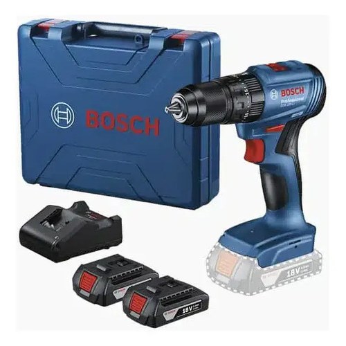 TALADRO PERCUTOR BOSCH GSB 185 LI +2 BATERIA+ 23 ACCESORIOS AZUL MARINO 18V 50/60 - Imagen 3