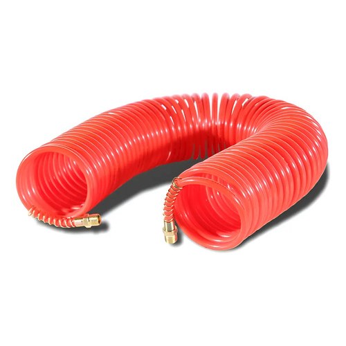 MANGUERA EN ESPIRAL/TIPO RESORTE 1/4 15 METROS COMPRESOR ROJO