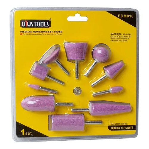 JUEGO PIEDRAS MONTADAS PARA MOTOTOOL 10 PZS UYUSTOOLS PDM010 N/A