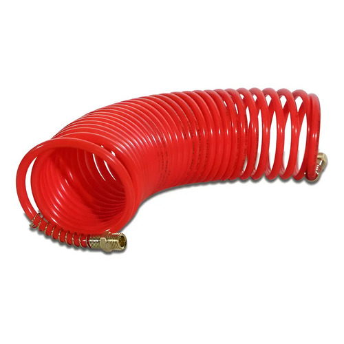 MANGUERA ESPIRAL / RESORTE PARA COMPRESOR 1/4 × 7.5 MTS ROJO