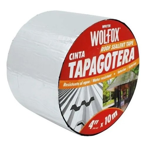 CINTA TAPAGOTERA 4´´ X 10 METROS - WOLFOX WF0728 PLATEADO