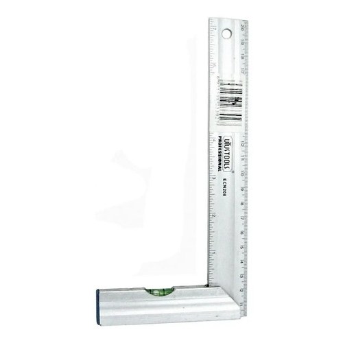 ESCUADRA CON NIVEL ALUMINIO 8 PULGADAS