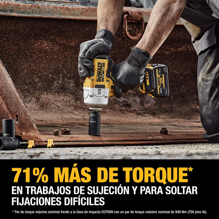 Llave de Impacto DeWalt 1/2" 20V MAX XR DCF961P2-B3 - (2 Bat 5Ah+Cargador) - Image 6