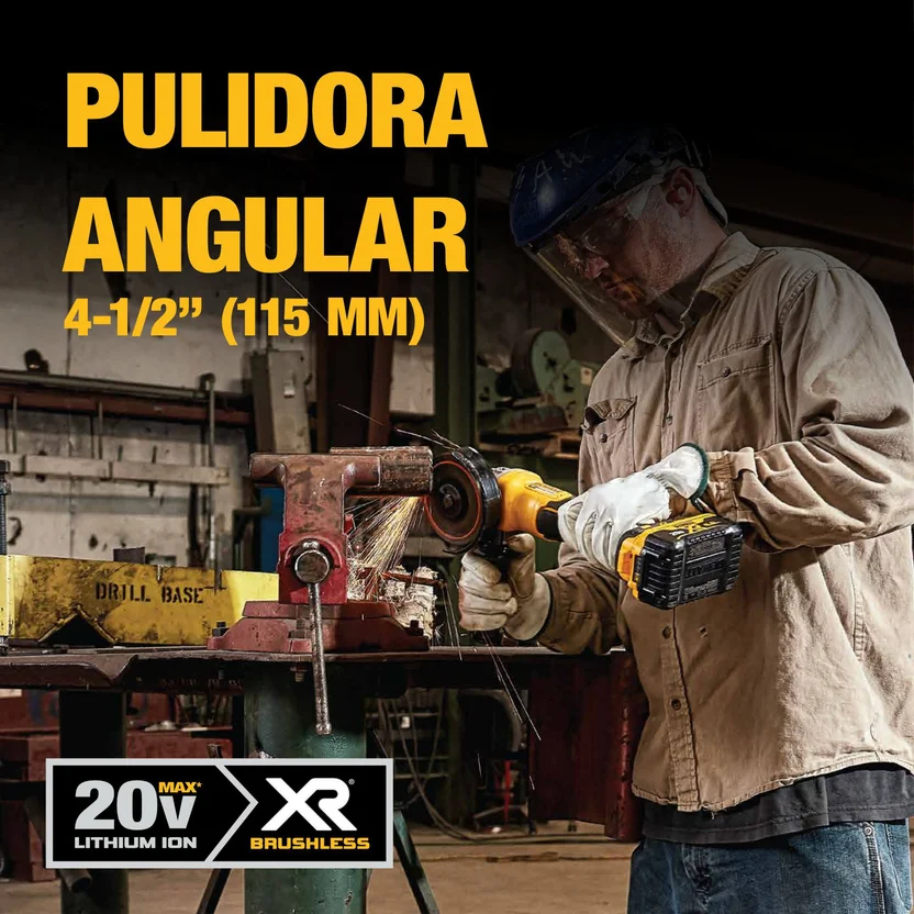 Pulidora DeWalt 20V MAX XR 4-1/2" - DCG413H2 (2 Bat 5Ah+Cargador) - Image 3