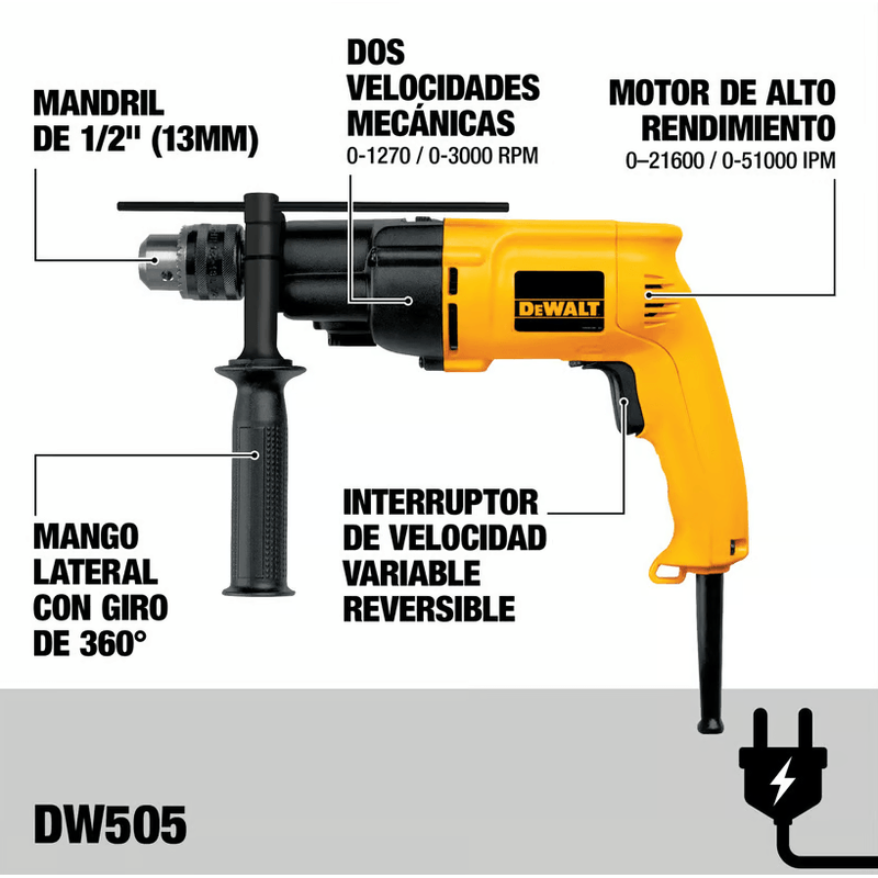 TALADRO-PERCUTOR-DEWALT-DW505C-B3-0000.-Ferreteria-Rhino