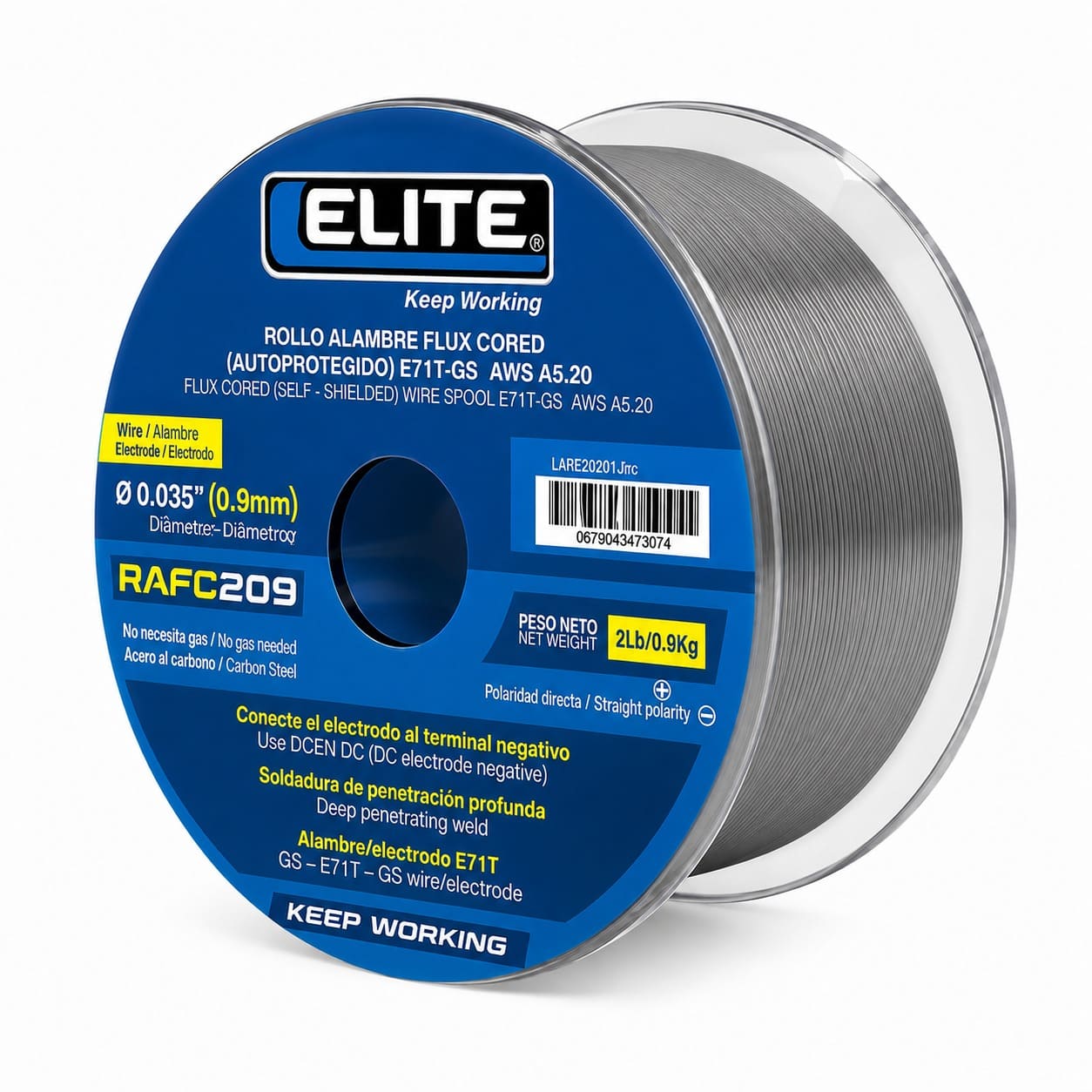 ROLLO DE SOLDADURA MIG FLUX CORED 0.9MM 900G
