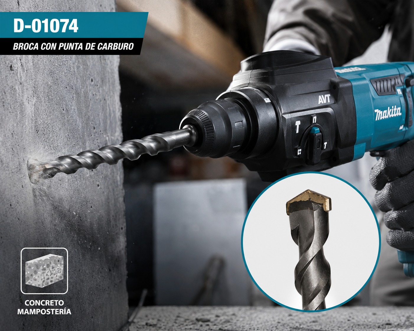 BROCA SDS PLUS 1" X 10" MAKITA - Image 2