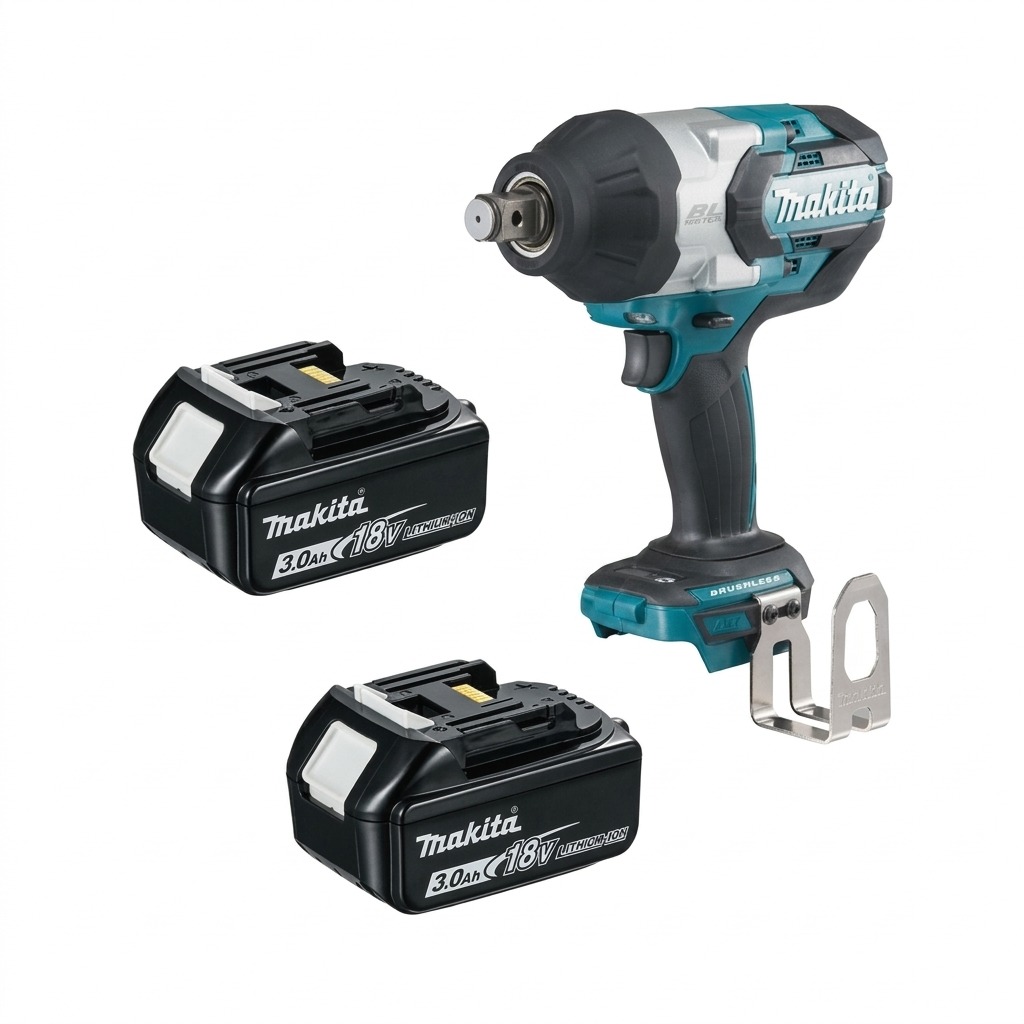 LLAVE DE IMPACTO INALAMBRICA  3/4" 18V  2 BATERIAS 3.0 AMP DTW1001JX3 MAKITA