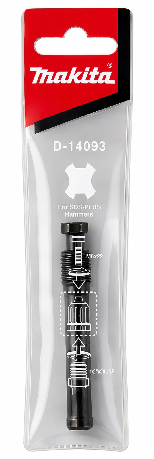 ADAPTADOR SDS/PLUS A ROSCA 1/2 X 20 HILOS MAKITA