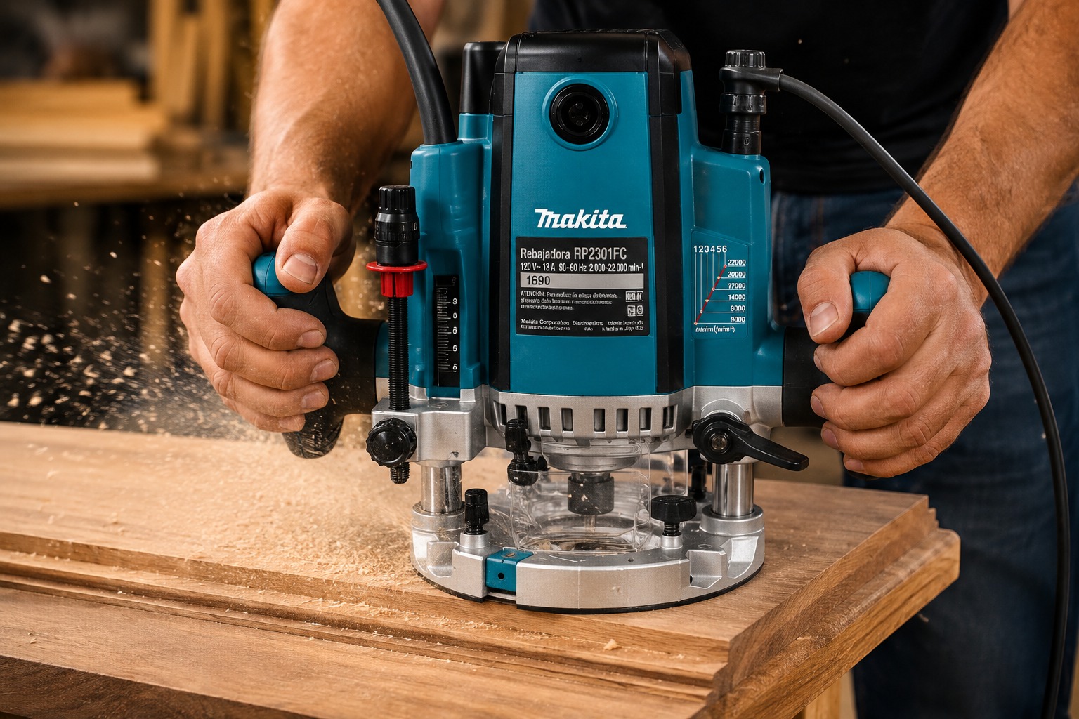 RUTEADORA INDUSTRIAL 2100W 1/2" REF. RP2301FC MAKITA - Image 3