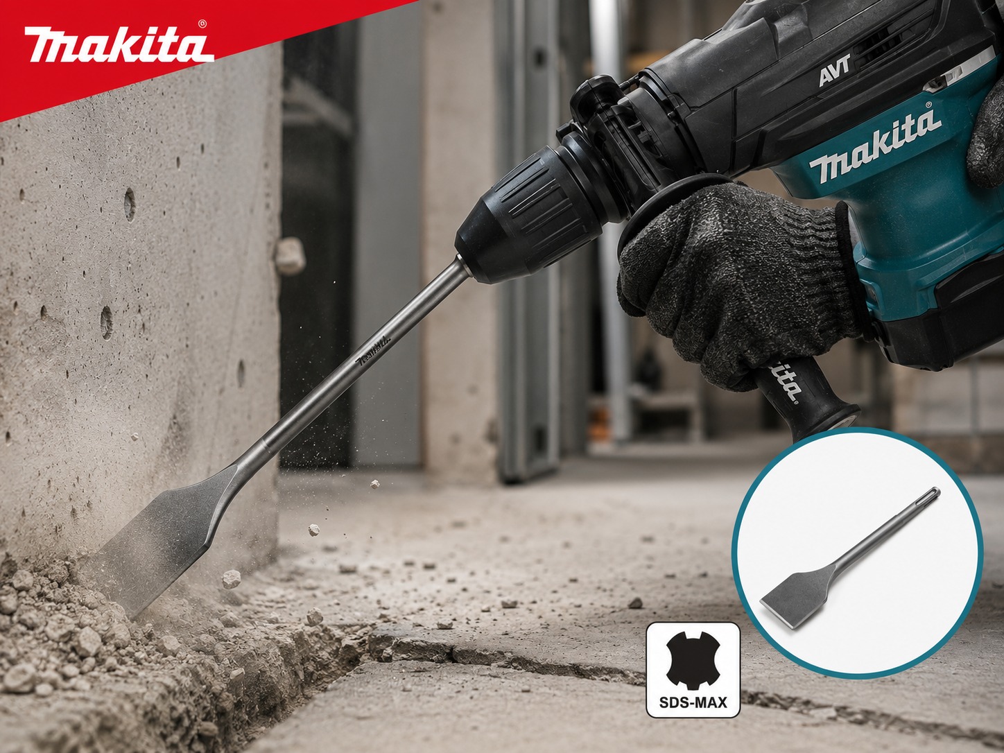 CINCEL SDS MAX PALA ANCHA 2" X 16" MAKITA - Image 2